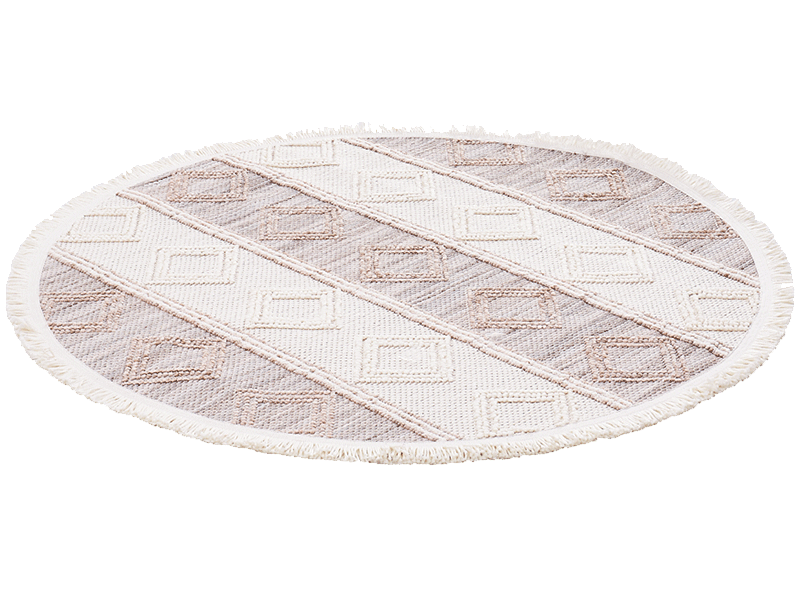 Dolce Vita Halı Bohem 381 Ash 133x133 Daire Halı - Dolce Vita Halı