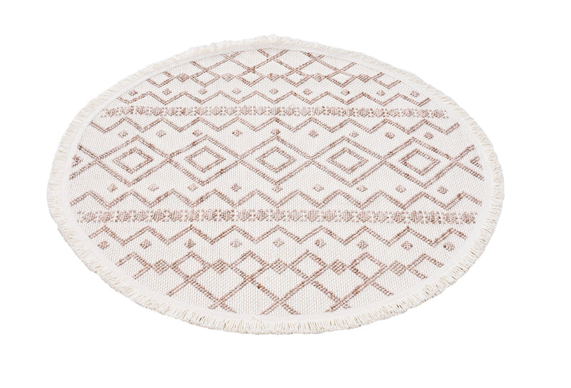 Dolce Vita Halı Bohem 386 Wood 133x133 Daire Halı - Dolce Vita Halı