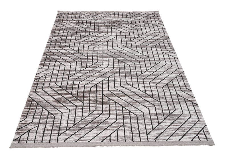 Dolce Vita Halı Quadro 3701 Grey - Gri Salon Halısı - Dolce Vita Halı