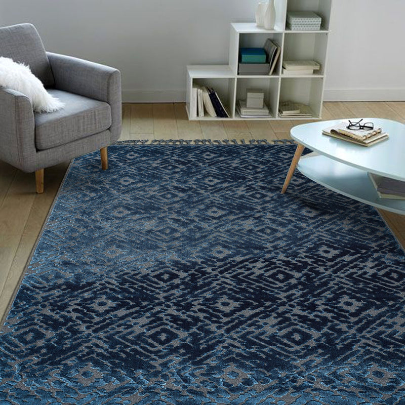 Premium Home Lotus 7003 Navy Blue