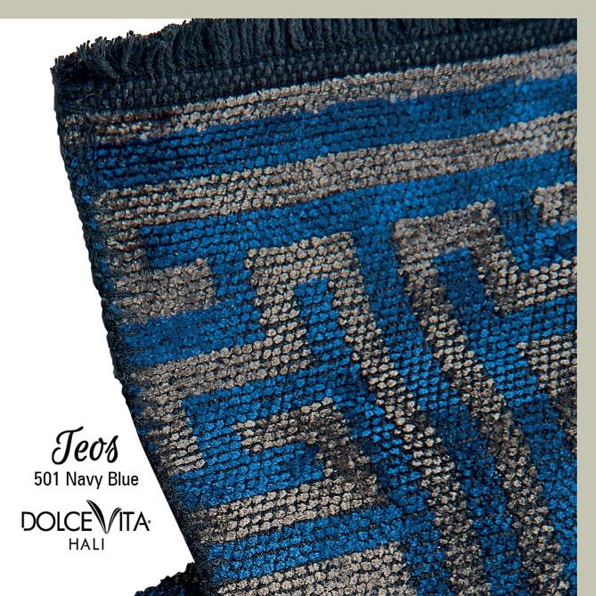 Dolce Vita Halı Teos 501 Navy Blue - Halı Diyarı