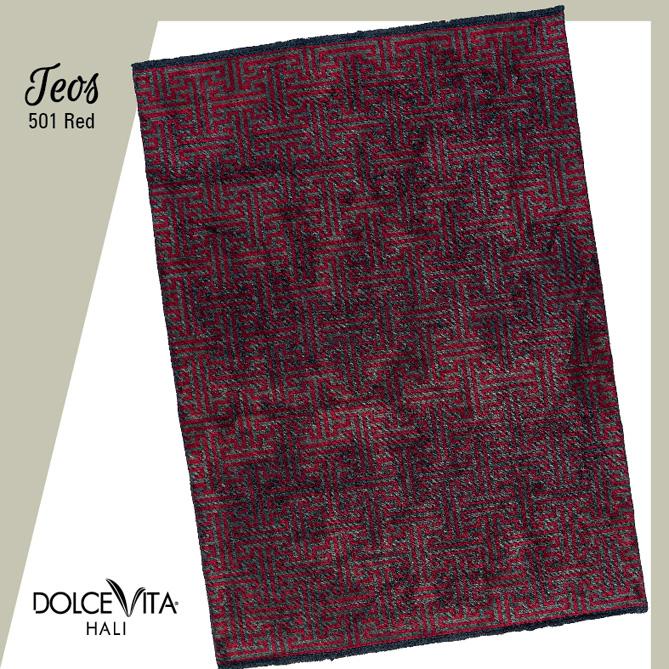 Dolce Vita Halı Teos 501 Red - Halı Diyarı