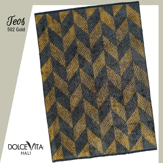 Dolce Vita Halı Teos 502 Gold - Halı Diyarı