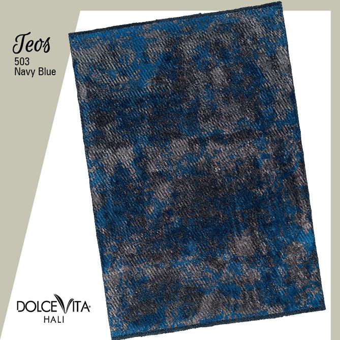 Dolce Vita Halı Teos 503 Navy Blue - Halı Diyarı